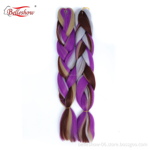 Hot sell wholesale cheap jumbo braid 100% synthetic ultra braiding hair for young girl